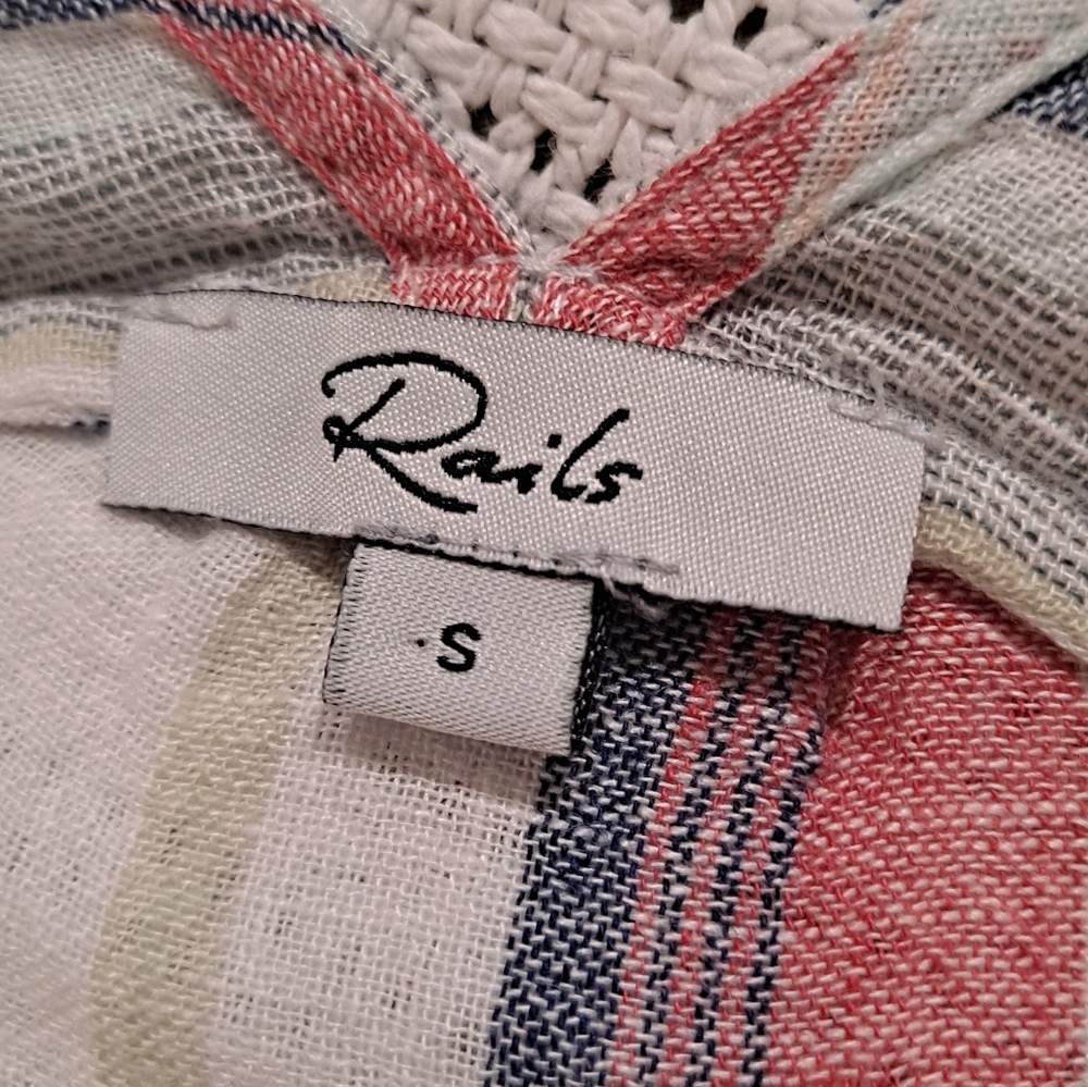 Rails Wren Striped Linen Blend Tunic Dress Size Small EUC Marrakesh Stri… - Picture 9 of 16